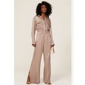 Nicholas Emma Satin Sleek Glam Jumpsit